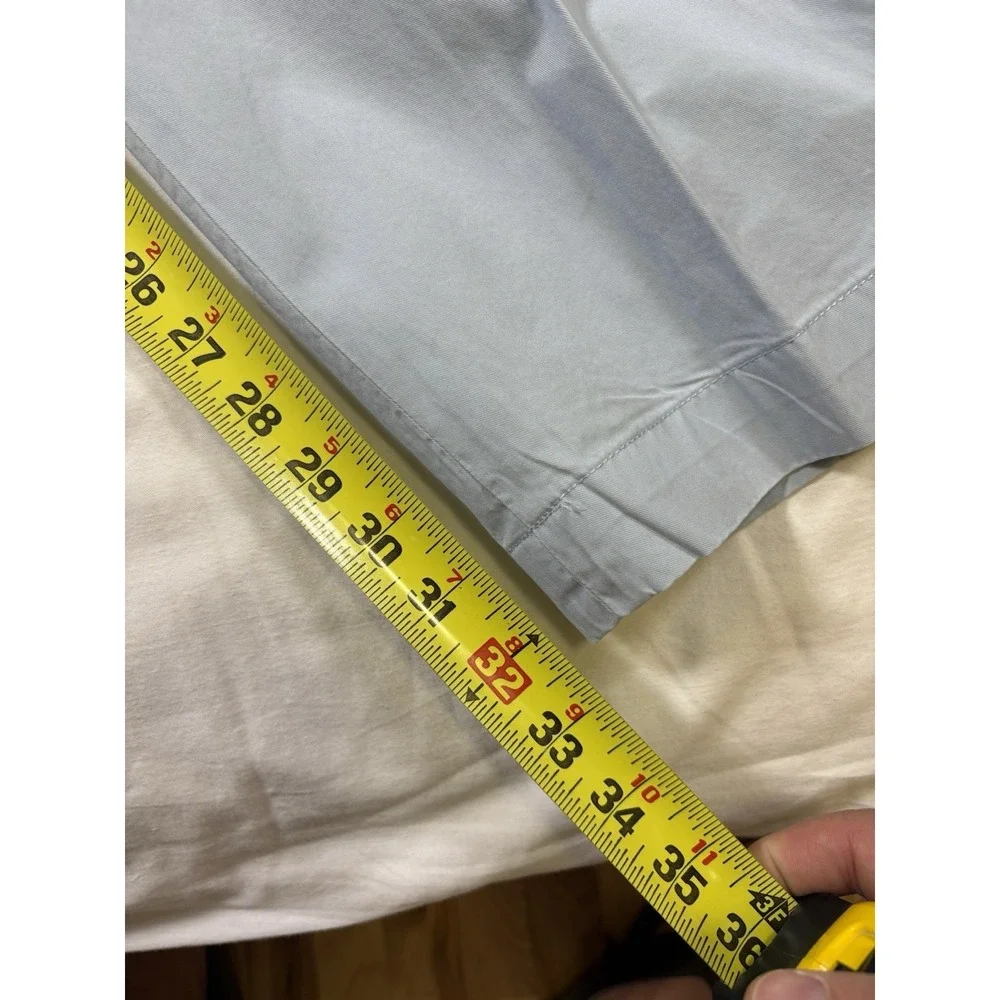 Polo Ralph Lauren Mens 36x34 Light Blue Pima Cotton Chino Flat Front Pants